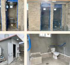 Latrine & shower before vs after upgrades