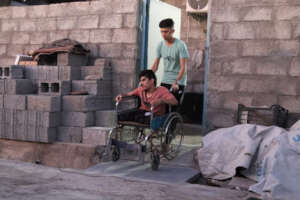 PWA beneficiaries use wheelchair ramp