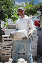 Cash-for-work laborer during construction