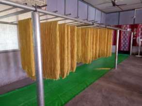 Noodles hanging to dry