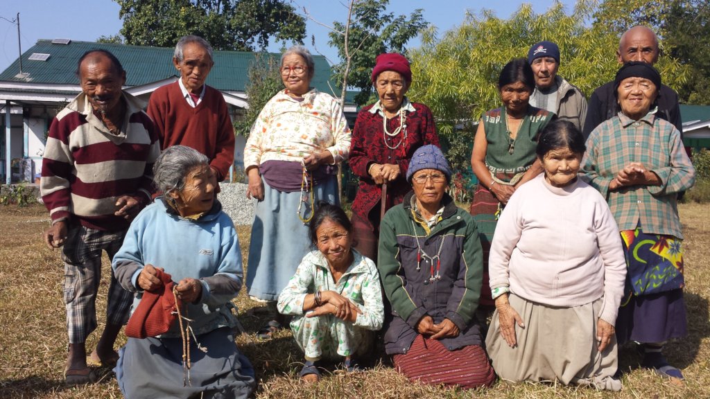 Tibetan refugees in exile in Tezu, India