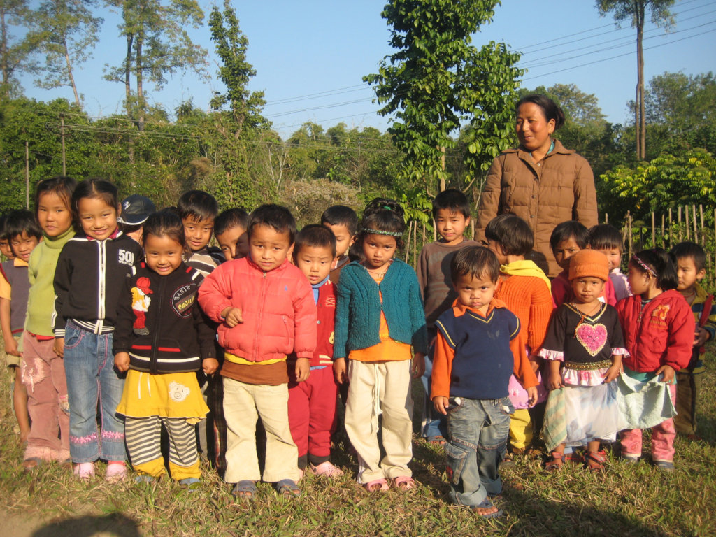 Tibetan refugees in exile in Tezu, India