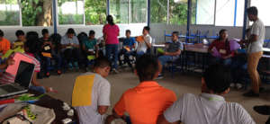 Youth taking part in activity rehabilitation.