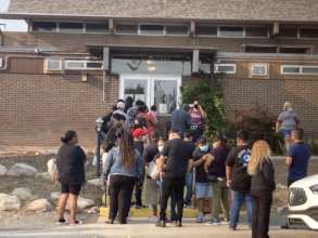 Vaccine Clinic lines around the block 8/30/2021