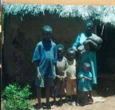 HIV/AIDS Orphans with their mother