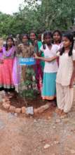children planting
