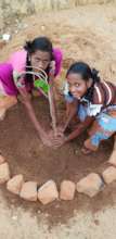 children planting