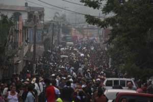 Families during the evacuations