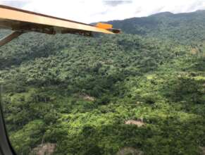 Approaching Cano Iguana by bush plane, May 2022