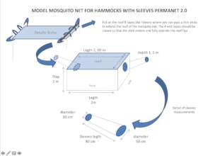 Special mosquito net design for use with hammocks