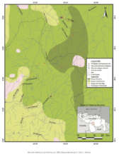 Joti territory, principal settlements shown in red