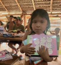 A child has everything she needs for school