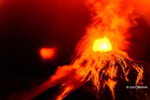 Volcan de Fuego on November 19 by Lucy Brown