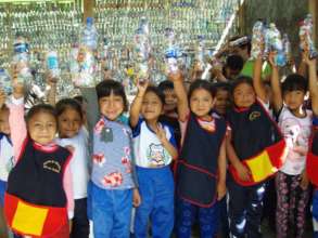 Kids with Eco-Bricks