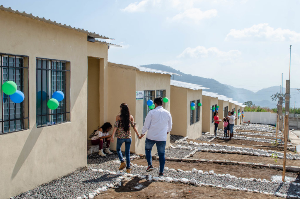 Partner families entering their new homes