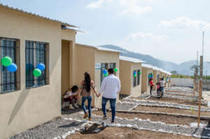 Partner families entering their new homes