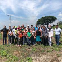 Partner families visiting site of future homes