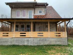The re-built house where the family now lives