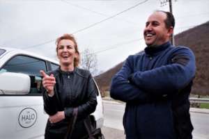Valbona and her husband Blerim