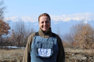 Xhezire Luma, a HALO deminer paramedic in Kosovo