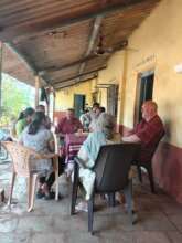 Kjetil interacting with Aashramshala Children