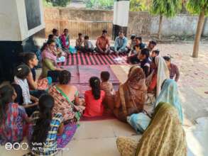 Meeting with Bal Adhikar Samiti in village