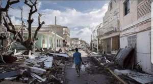 Devastation in St. Thomas afer Irma and Maria