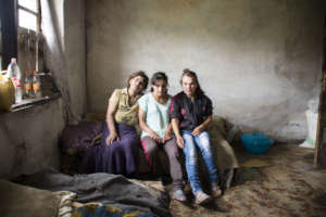 Roma mother and two daughters