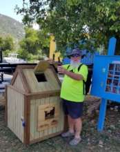 New animal-proof litter bins at Coral Bay