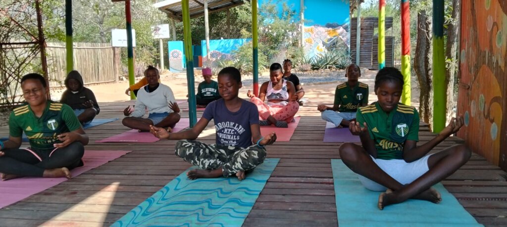The session ends with peaceful meditation