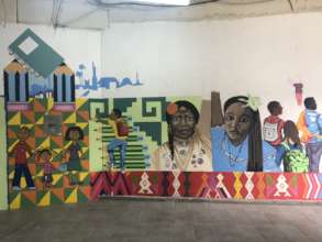 A new mural is in the works at Espacio Migrante
