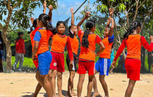 Girls on the sports day