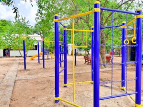 New playground equipment for the kids