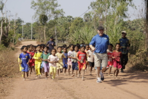 Volunteer helping in sports