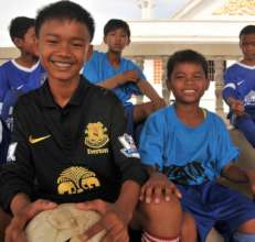 Youngsters enjoying one of our soccer tournaments