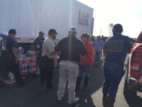 Setting up a distribution in Los Fresnos, TX.