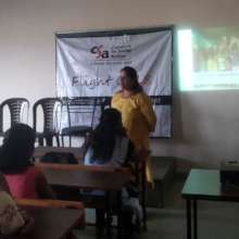 CSA staff briefing children during the program