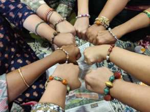 Bracelets made by CSA staff during the session