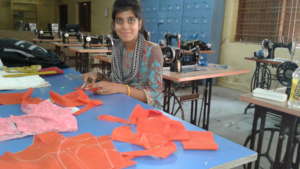 Rukhsar at her work place.....