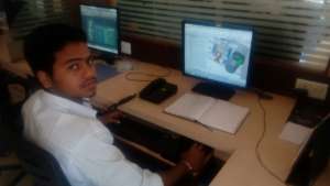 Prafull at his work place