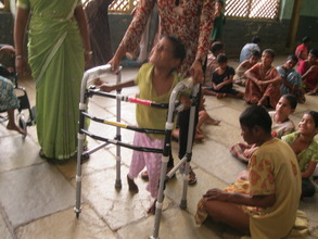 Laxmi's first step made her so happy....