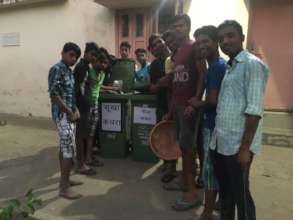 Children segregating Dry & Wet Waste