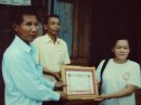 SEDA accepting certificate of appreciation