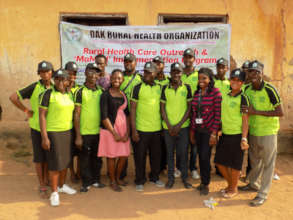 Project volunteers at Mele village
