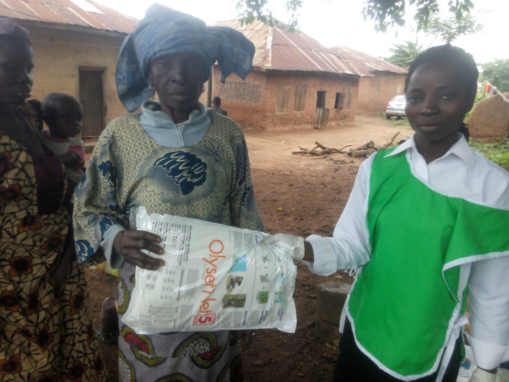 Treat malaria, give food to a child in Nigeria.