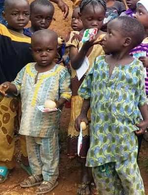 Treat malaria, give food to a child in Nigeria.