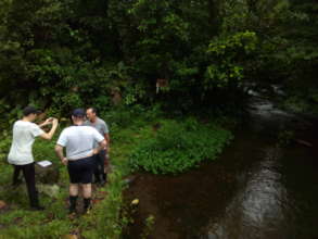 French volunteers learning about Nazarios forest