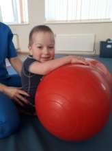 Andre during physiotherapy at Tony Hawks Centre