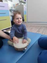 Maxim enjoying his music course