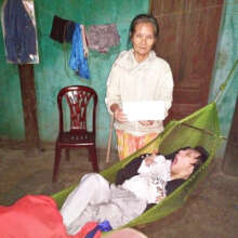 Luan with her son Tien, victim of Agent Orange